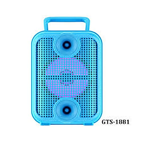GTS-1881 Portable Bluetooth Speaker – RGB LED Wireless Mini Speaker with Deep Bass and Rechargeable Battery