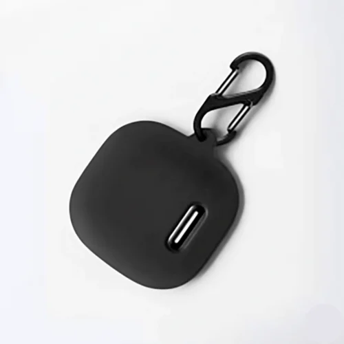 Black Silicone Protective Case Cover for AirPods / Wireless Earbuds with Hook Clip
