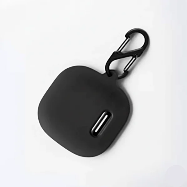 Black Silicone Protective Case Cover for AirPods / Wireless Earbuds with Hook Clip