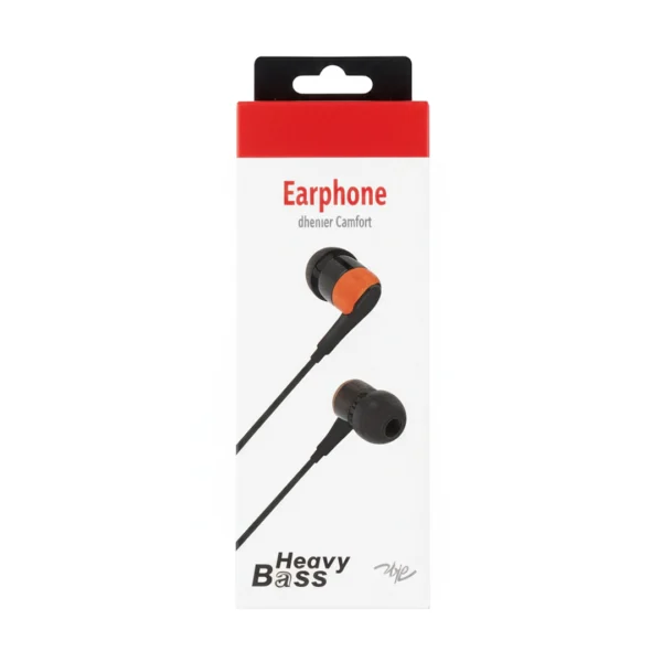 K9 Pro Heavy Bass Wired Earphone with Mic – Black and Orange
